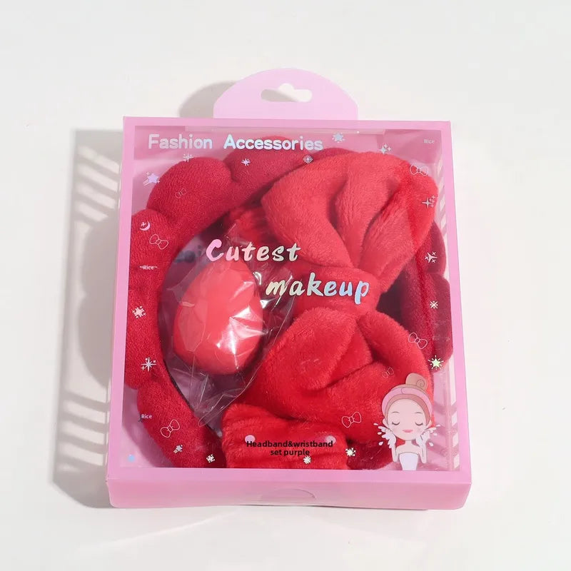 Plumeria Spa Head Band & Claw Clip Set