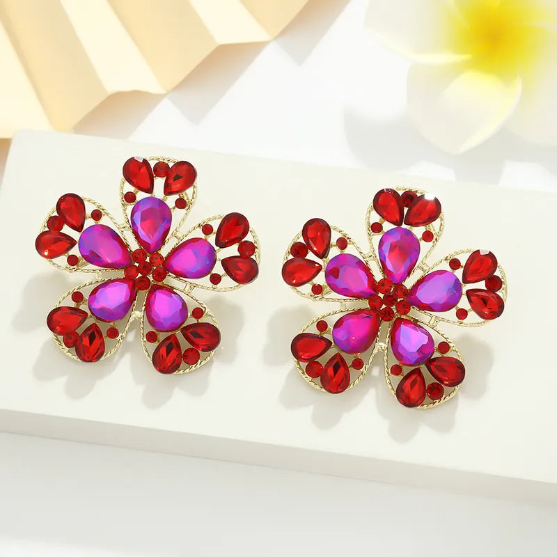 Spring Flower Gem Earrings