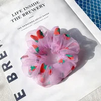 Strawberry Hair Scrunchies