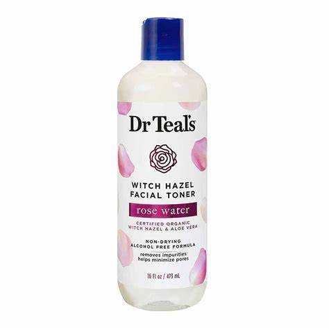 Dr. Teal’s Witch Hazel Facial Toner, Rose Water, 16 fl. oz.
