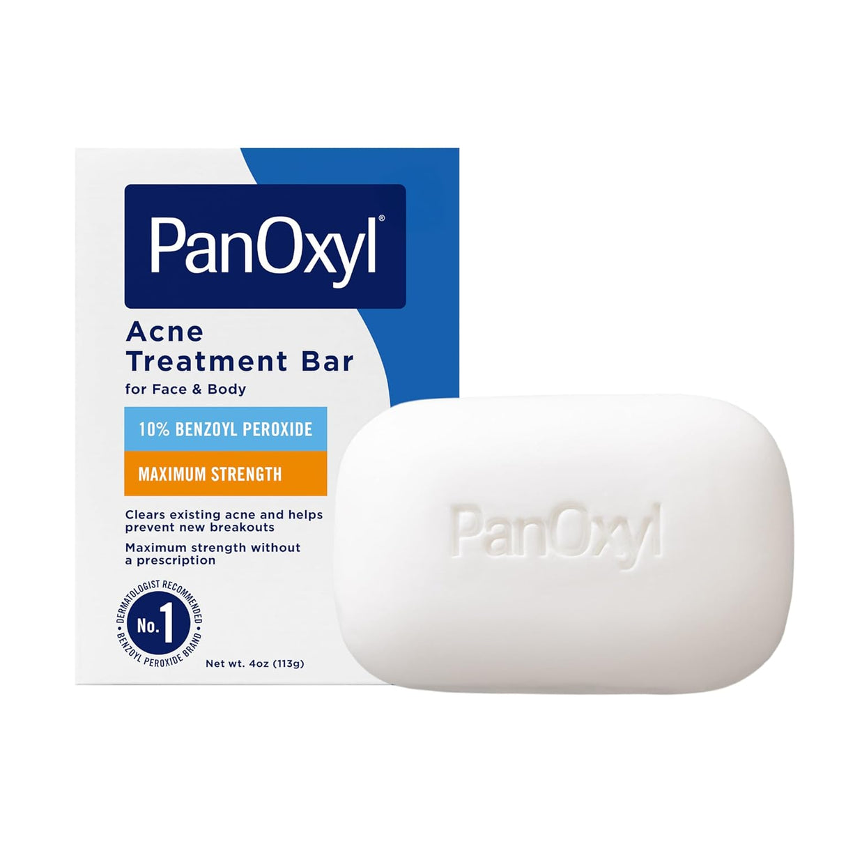 PanOxyl Acne Treatment Bar with 10% Benzoyl Peroxide Bar Soap