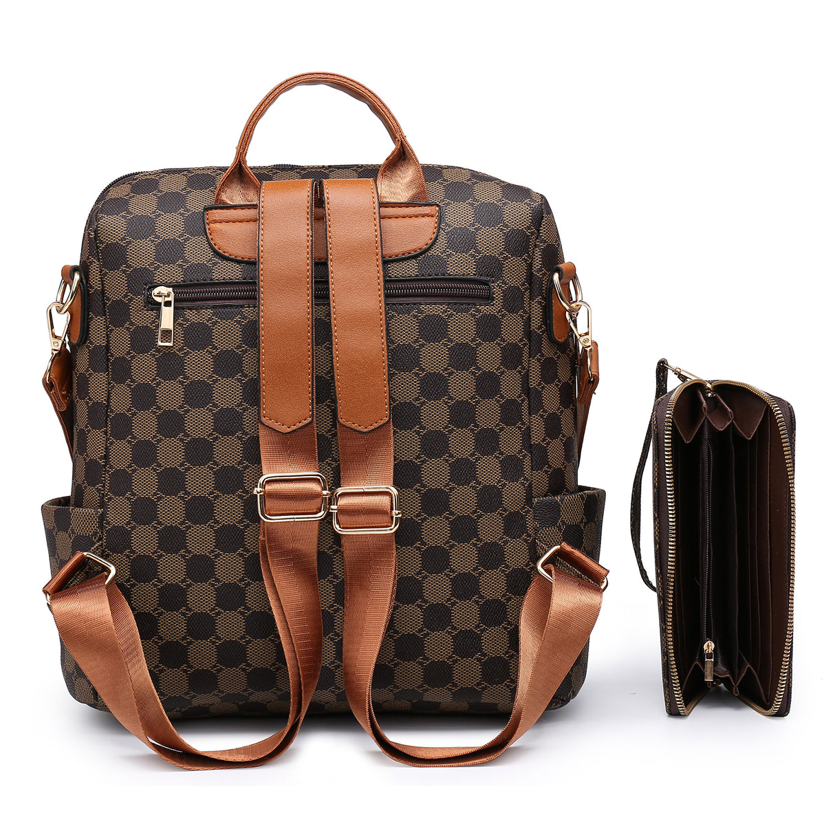 Susan Fashion Monogram 2-in-1 Convertible Backpack