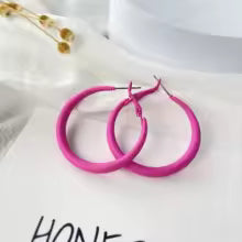 Neon Mini Hoops Earrings