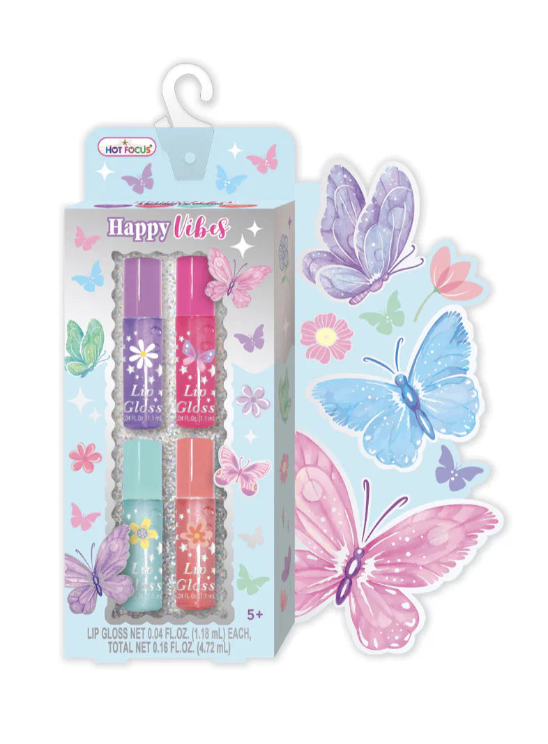 Happy Vibes Tie Dye Butterfly Lip Gloss Set