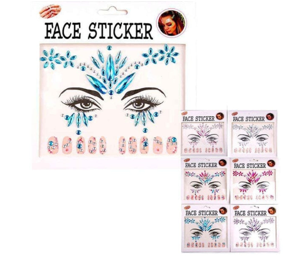 Flat Back Face Gem Sticker