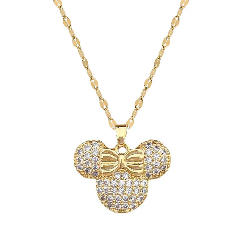 Minnie Mouse Titanium Steel Necklace