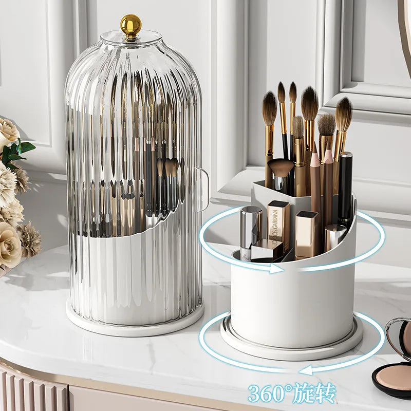 Transparent Pulling Door Makeup Brush Organiser