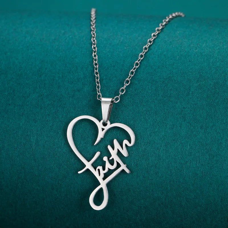 Faith Silver Link Necklace