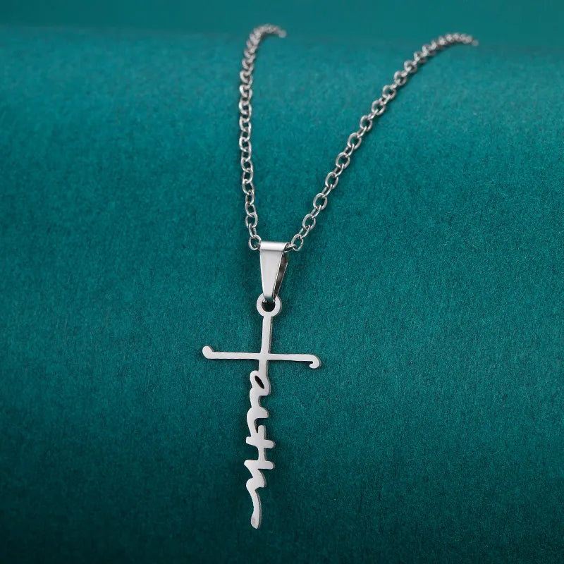 Faith Silver Link Necklace