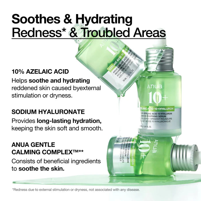 Anua Azelaic Acid 10 Hyaluron Redness Soothing Serum