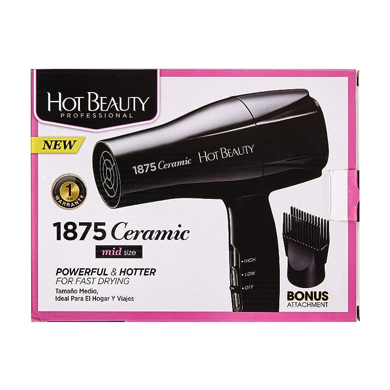 Hot Beauty 1875 Ceramic Styler Hair Styling Blow Dryer