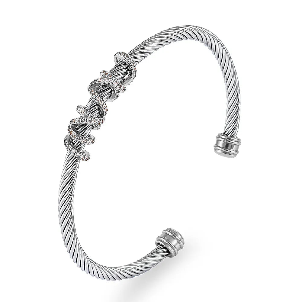 Bridgette Silver Cable Bracelet