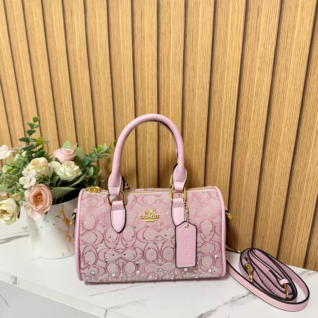 Coach Sparkling Barrel Handbag