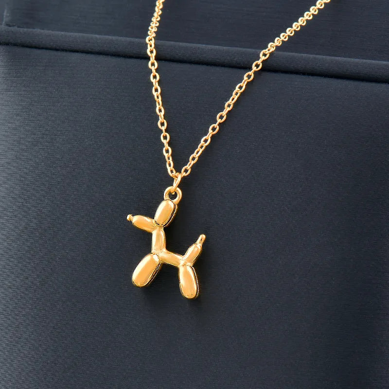 Balloon Dog Gold Necklace