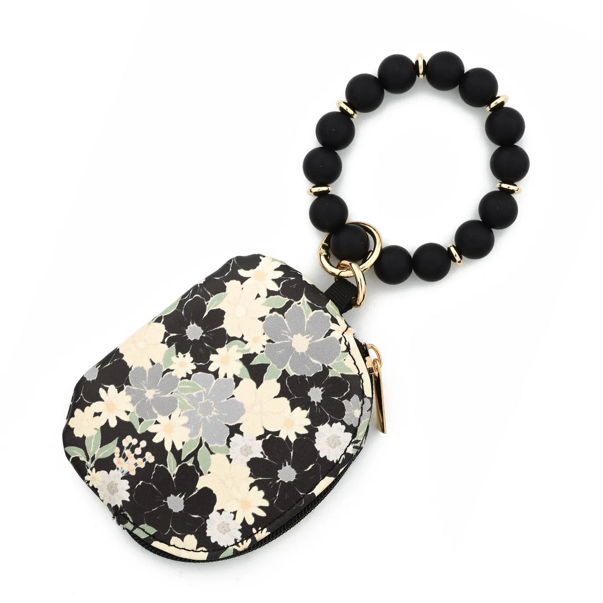 Floral Beaded Coin Pouch