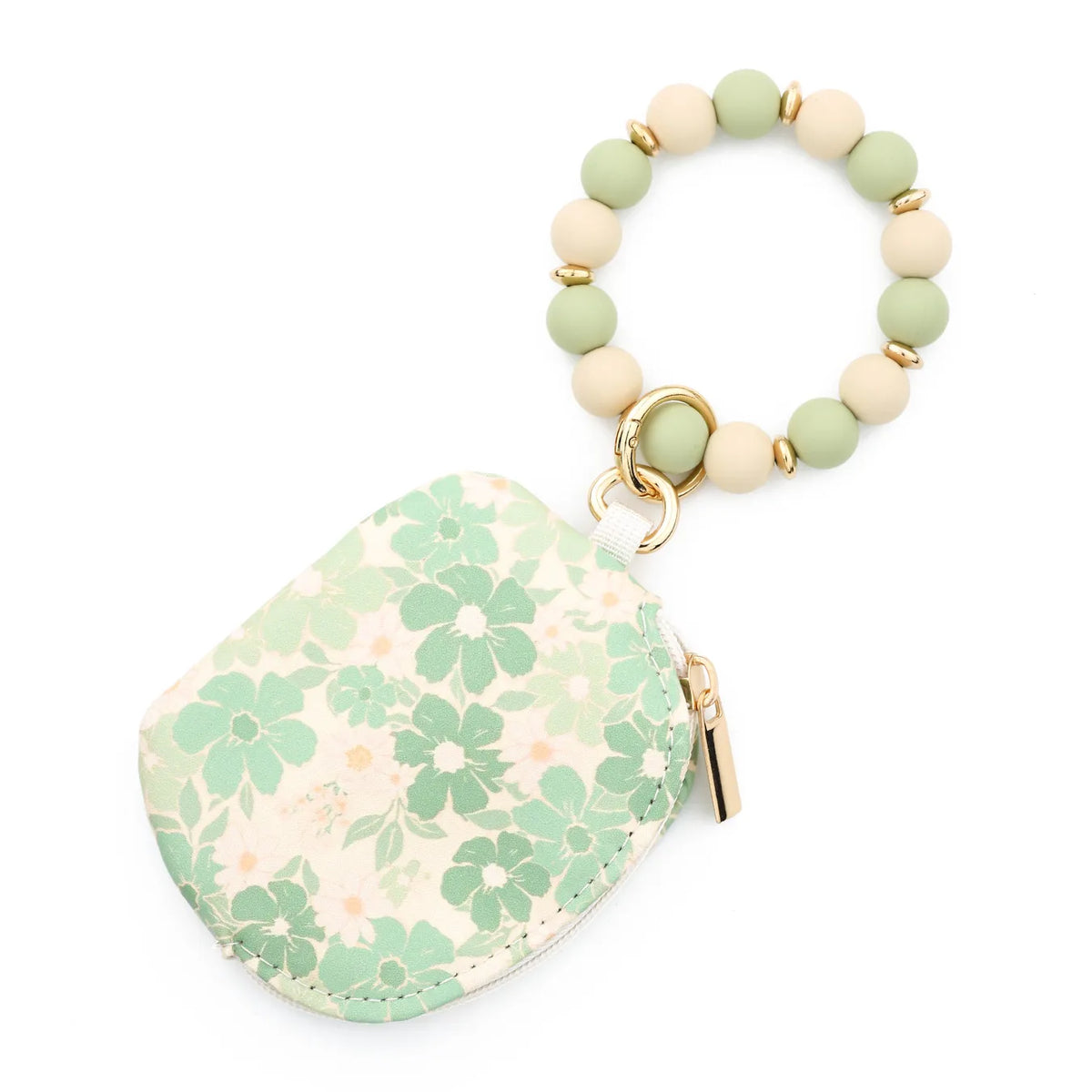 Floral Beaded Coin Pouch