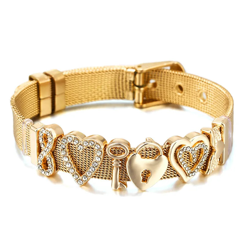 Stainless Steel Wire Charm Bracelet
