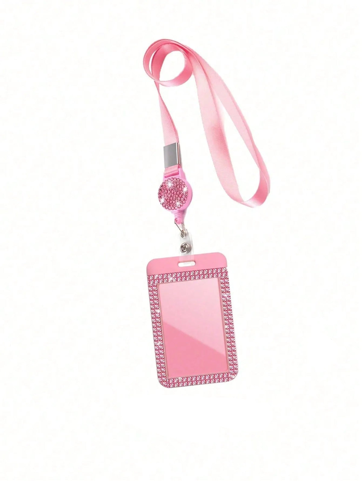 Bubble Pink Rhinestone Id Holder