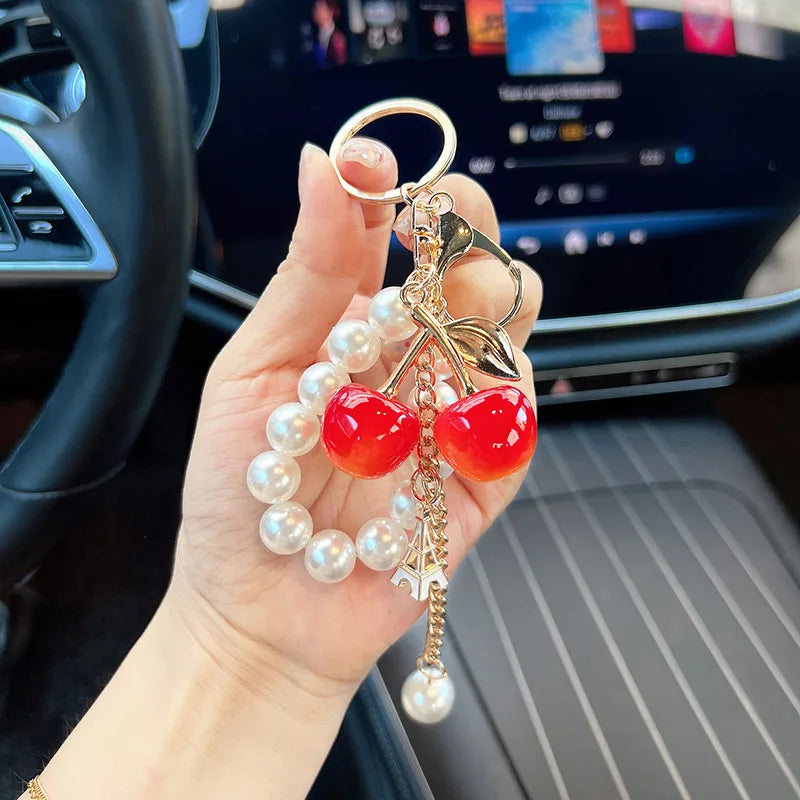 Paris Cherry Keychain