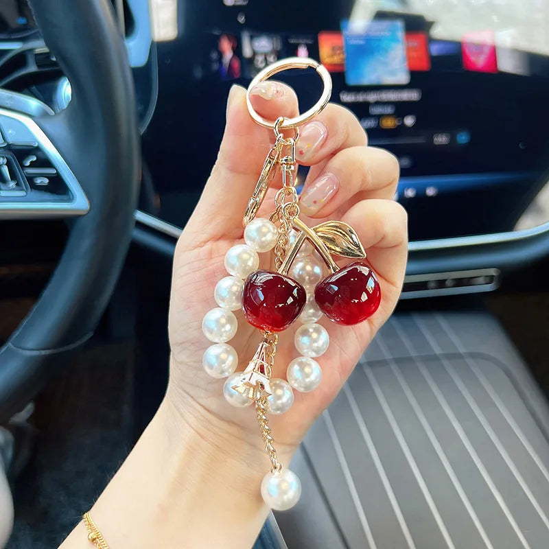 Paris Cherry Keychain