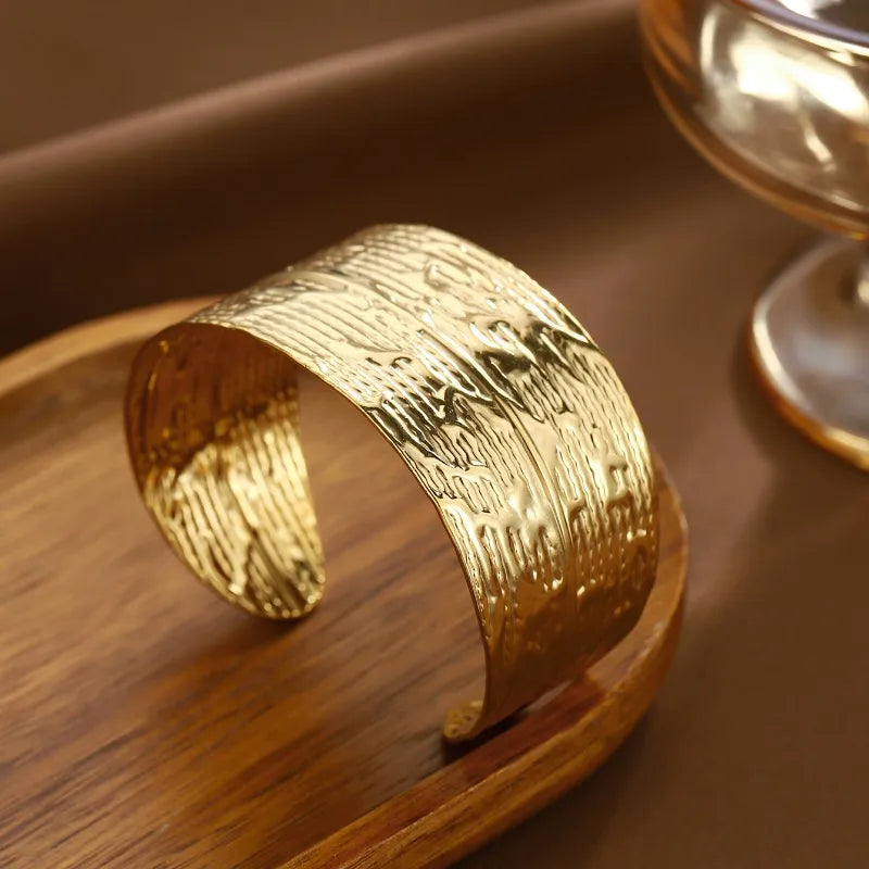 Etched Gold Bracelet