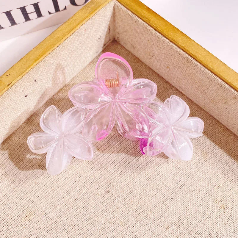 Tri Flower Claw Clip