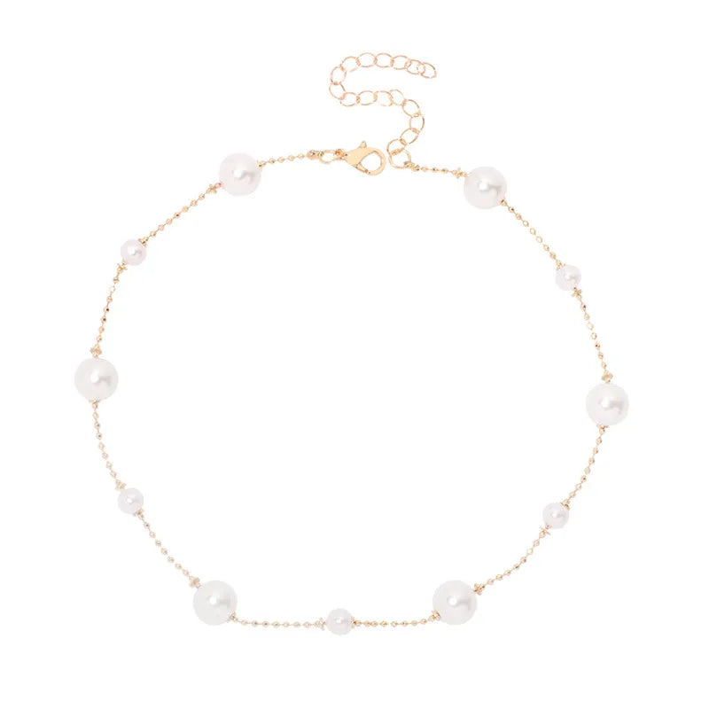 Dainty Pearl Chain Necklace