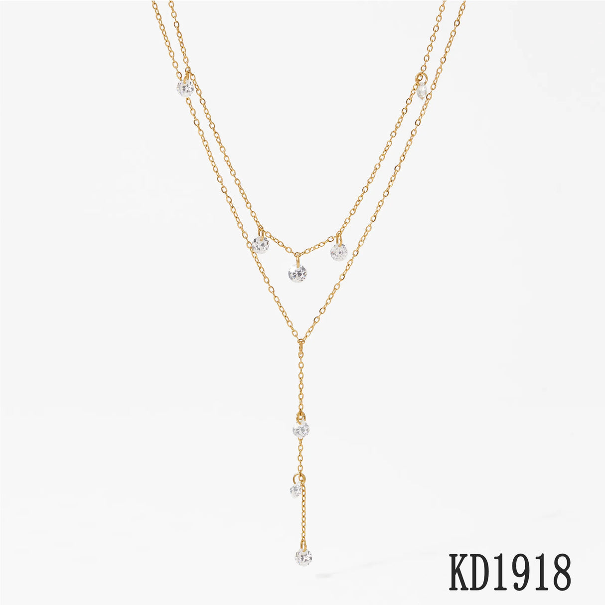 'Y' Shaped Layered Necklace