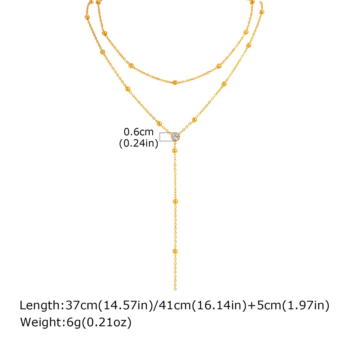 'Y' Shaped Layered Necklace