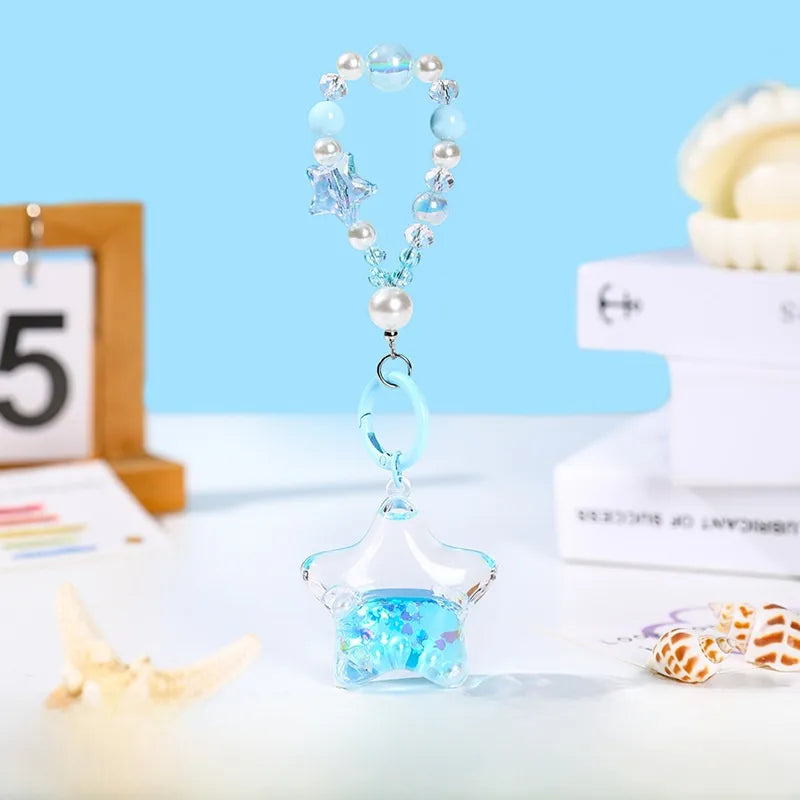 Star Water Filled Keychain
