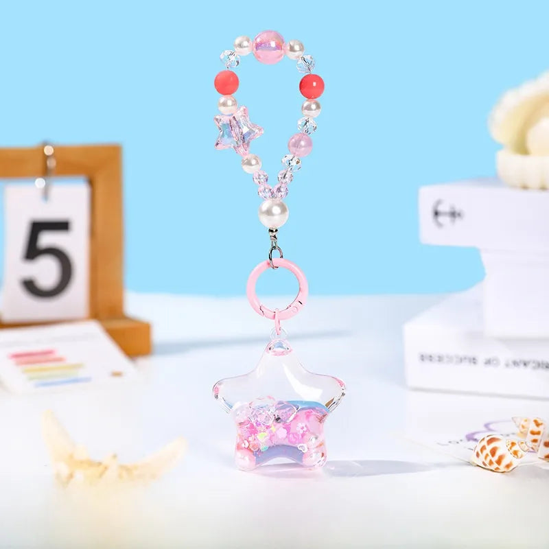 Star Water Filled Keychain