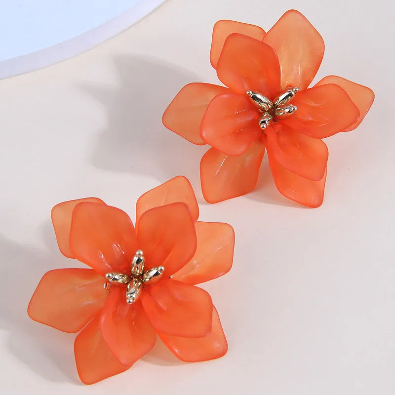 Lila Flower Earrings