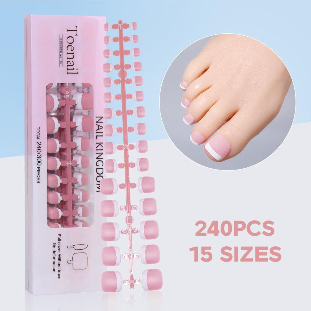 2 in 1 Gel X Press on Toe Nails