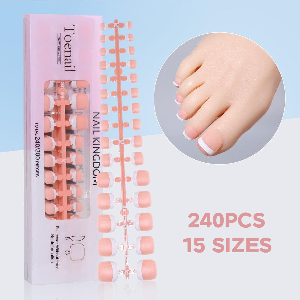 2 in 1 Gel X Press on Toe Nails