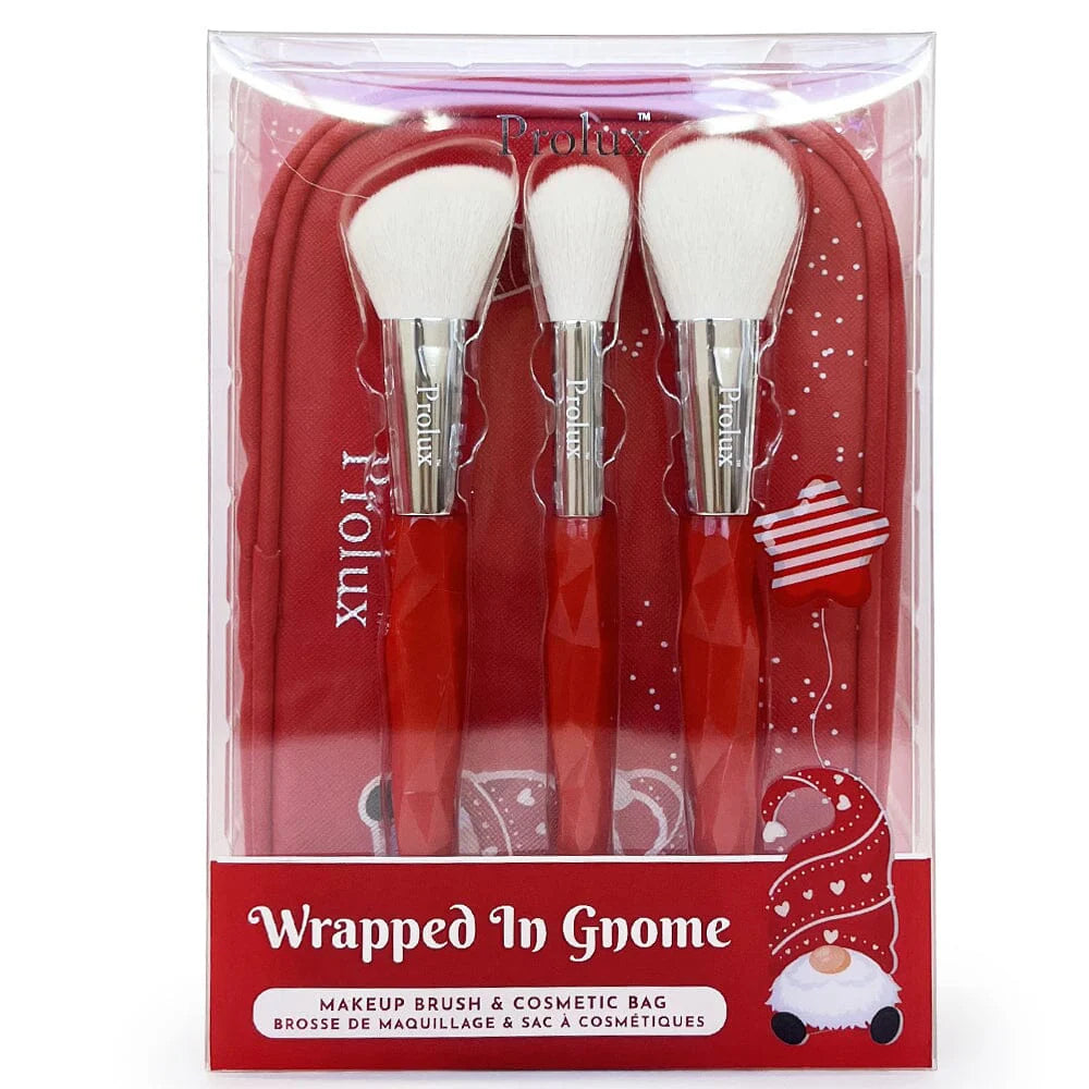 Wrapped in Gnome Makeup Brush & Cosmetic Bag