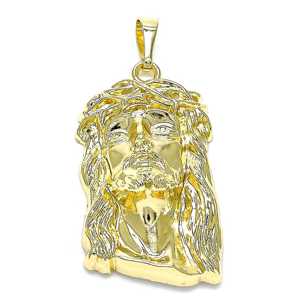 Gold Plated Jesus Piece Pendant