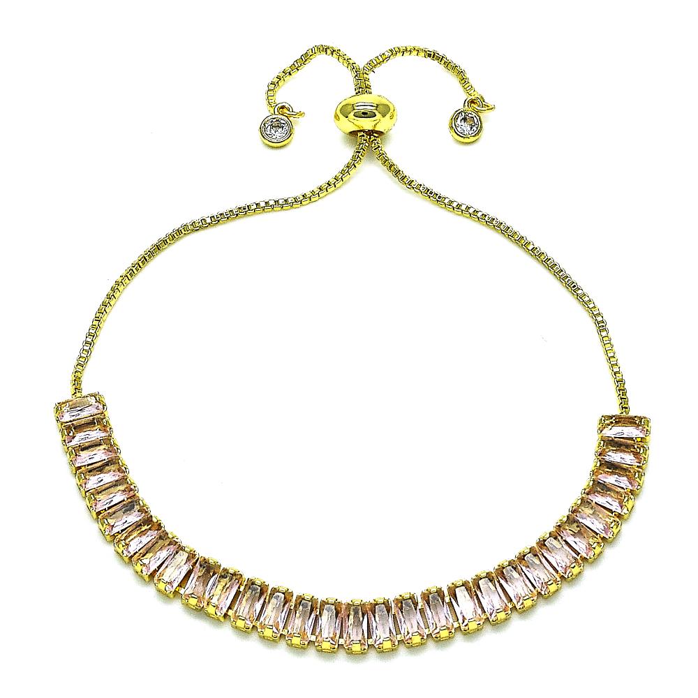 Pink Diamond Gold Plated Bracelet