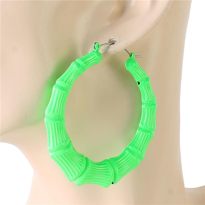 Neon Bamboo Hoops