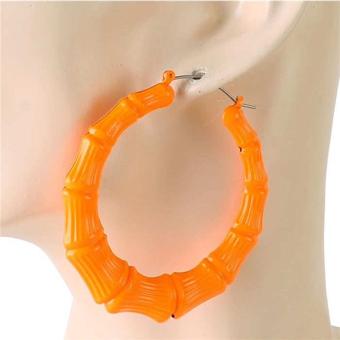 Neon Bamboo Hoops