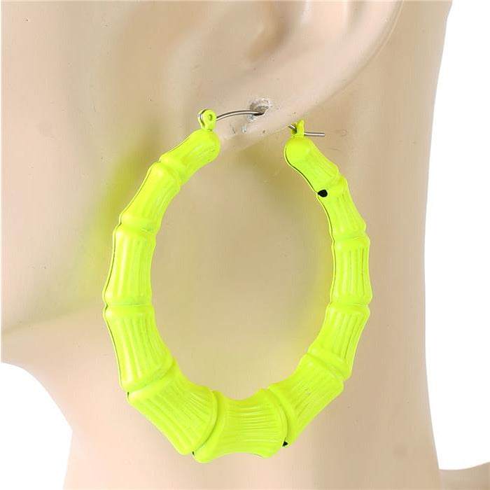 Neon Bamboo Hoops