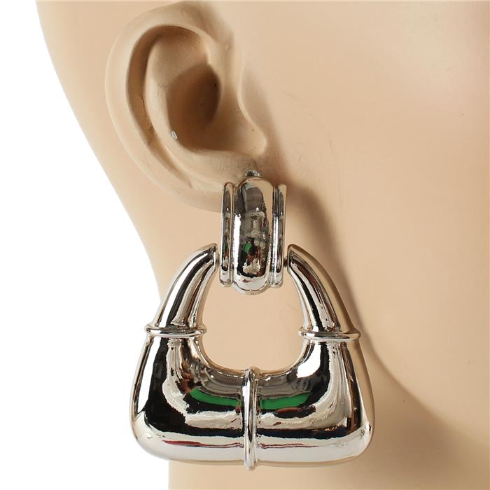 Metal Triangle Chunky Earring