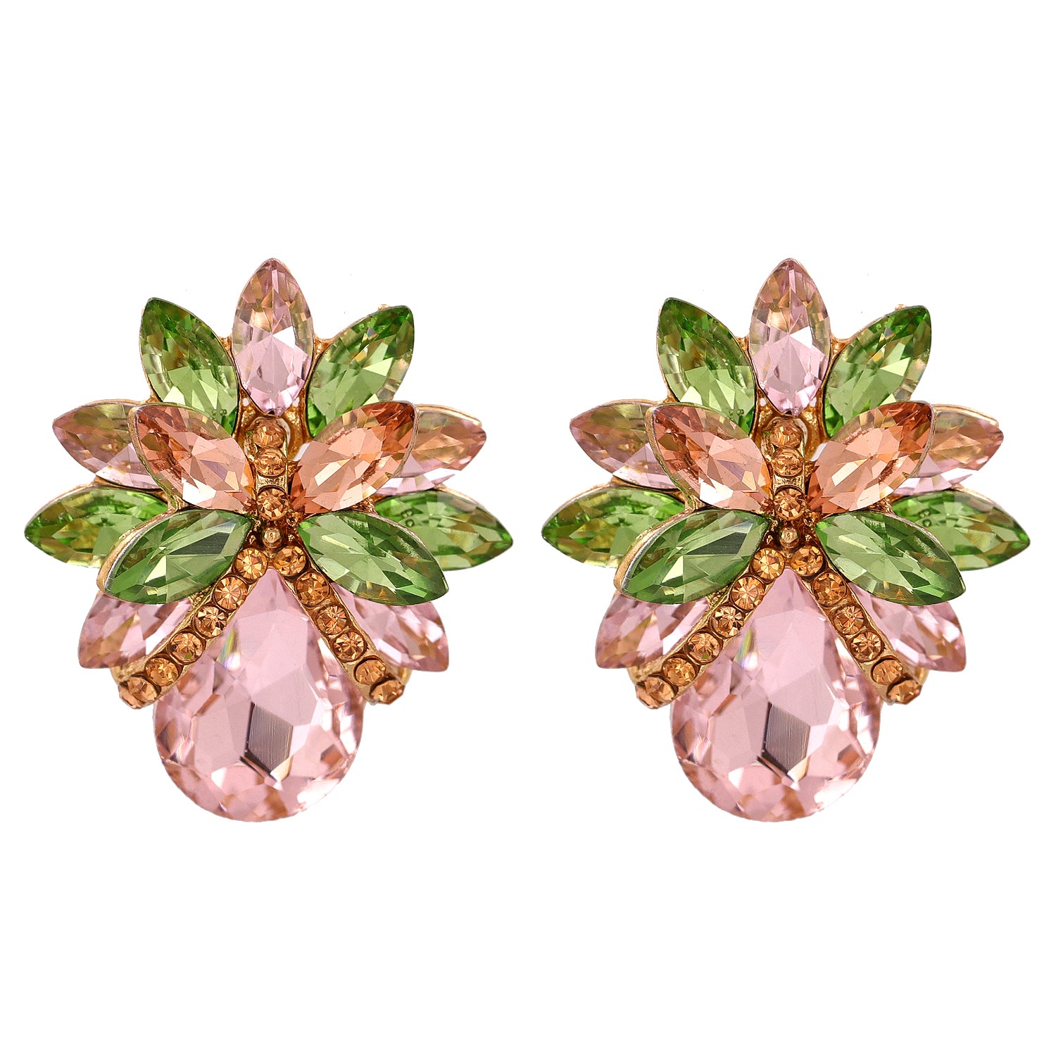 Diamond Lily Gem Earrings