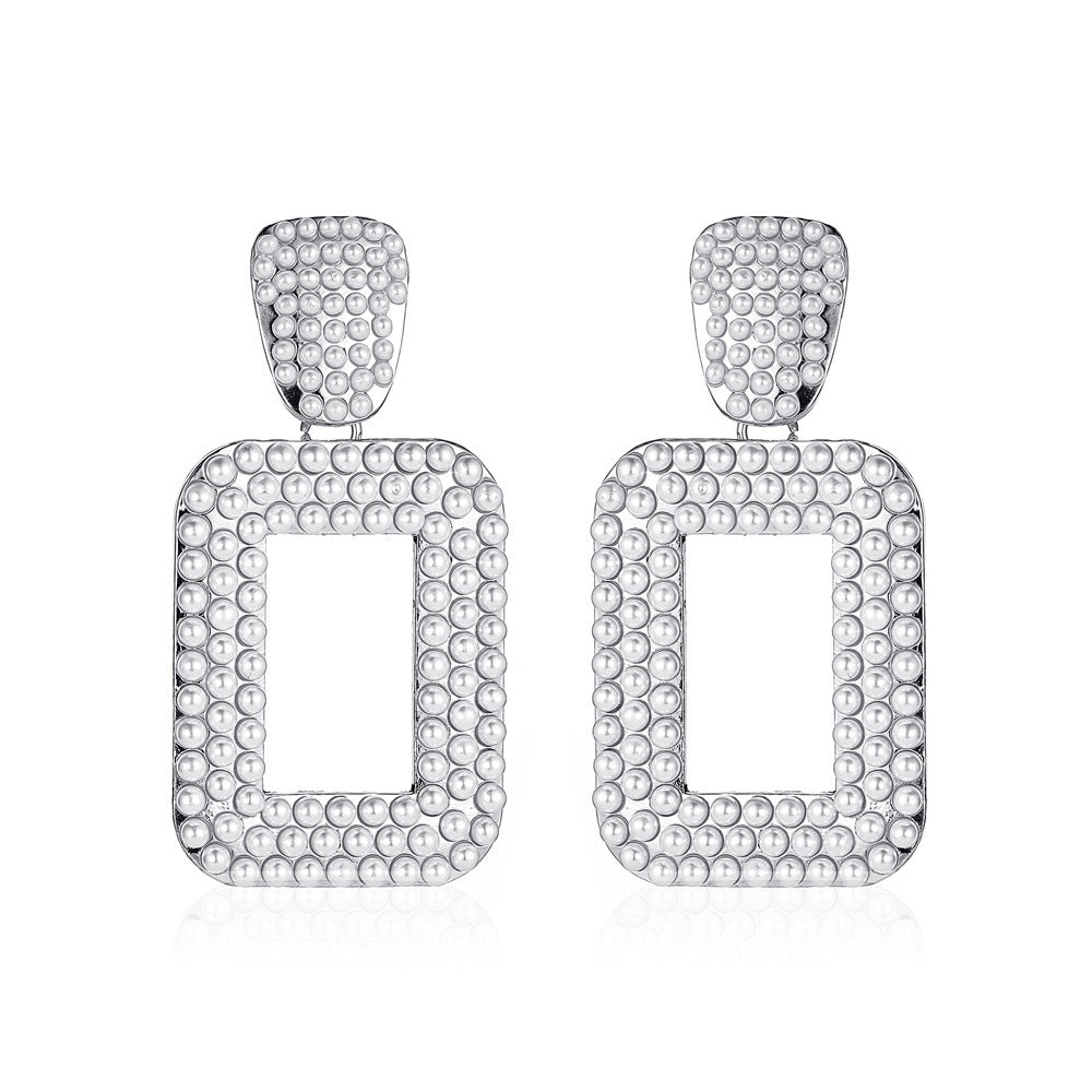 Pearl Matrix Drop Earrings