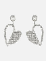 Temper Heart Rhinestone Earrings