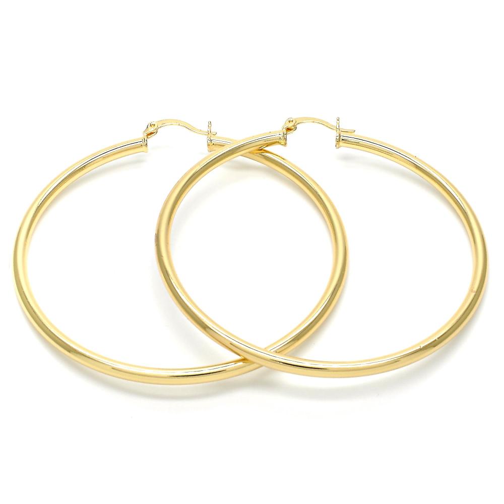 Oro Gold Plated Fashion Hoop