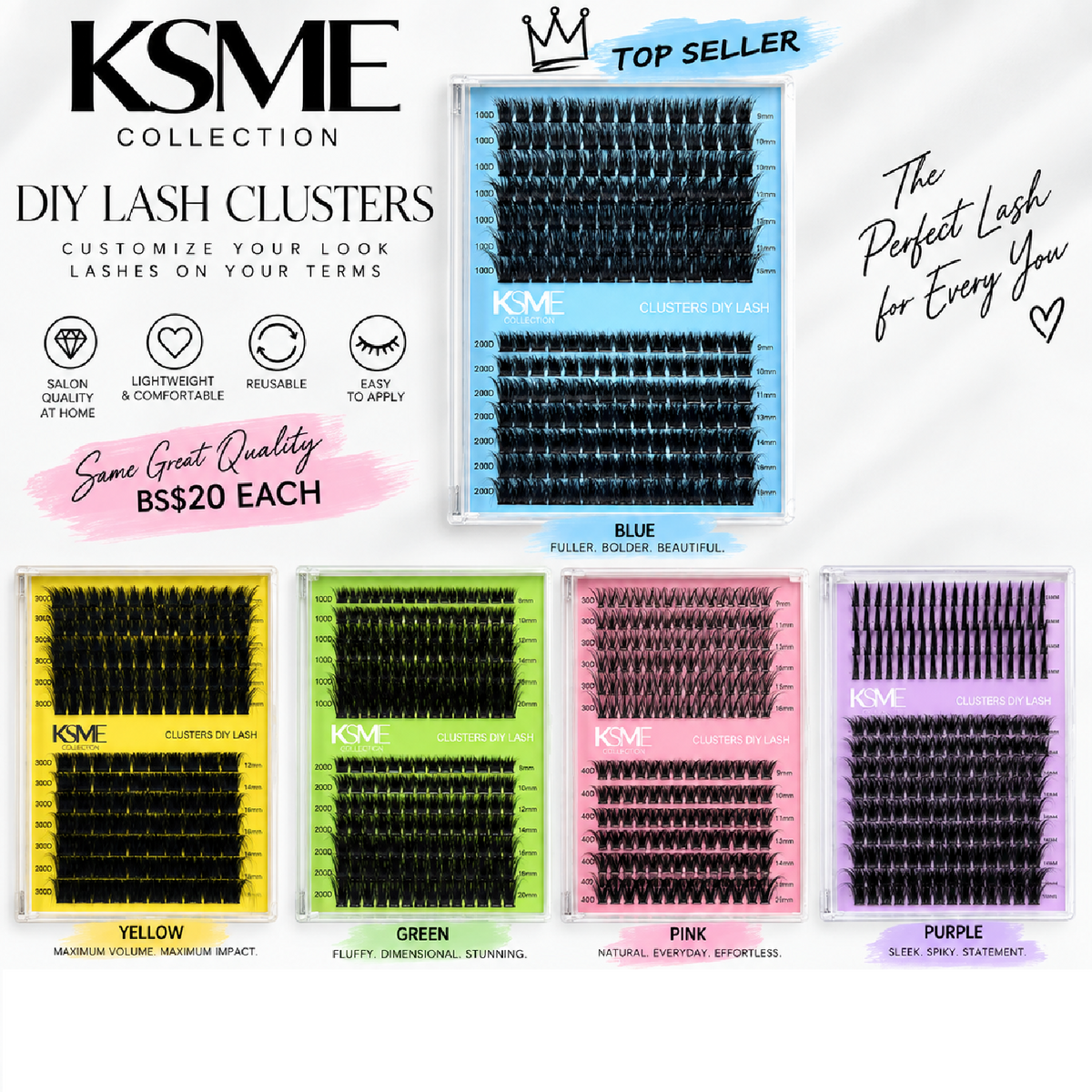 KSME DIY Lash Clusters