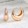 Scallop Gold Plated Hoop Earrings
