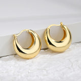 Scallop Gold Plated Hoop Earrings