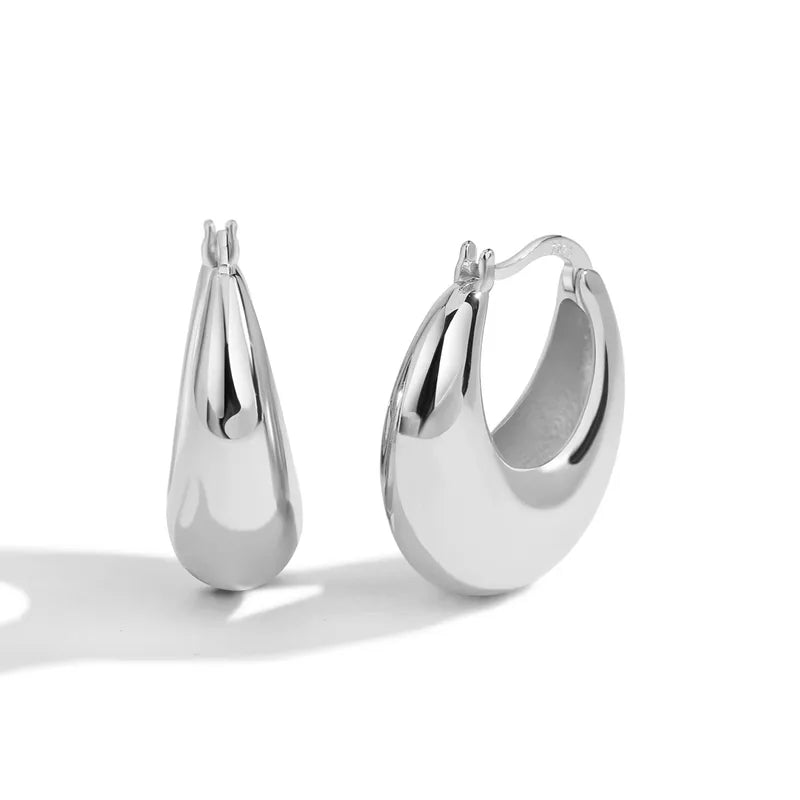 Scallop Gold Plated Hoop Earrings