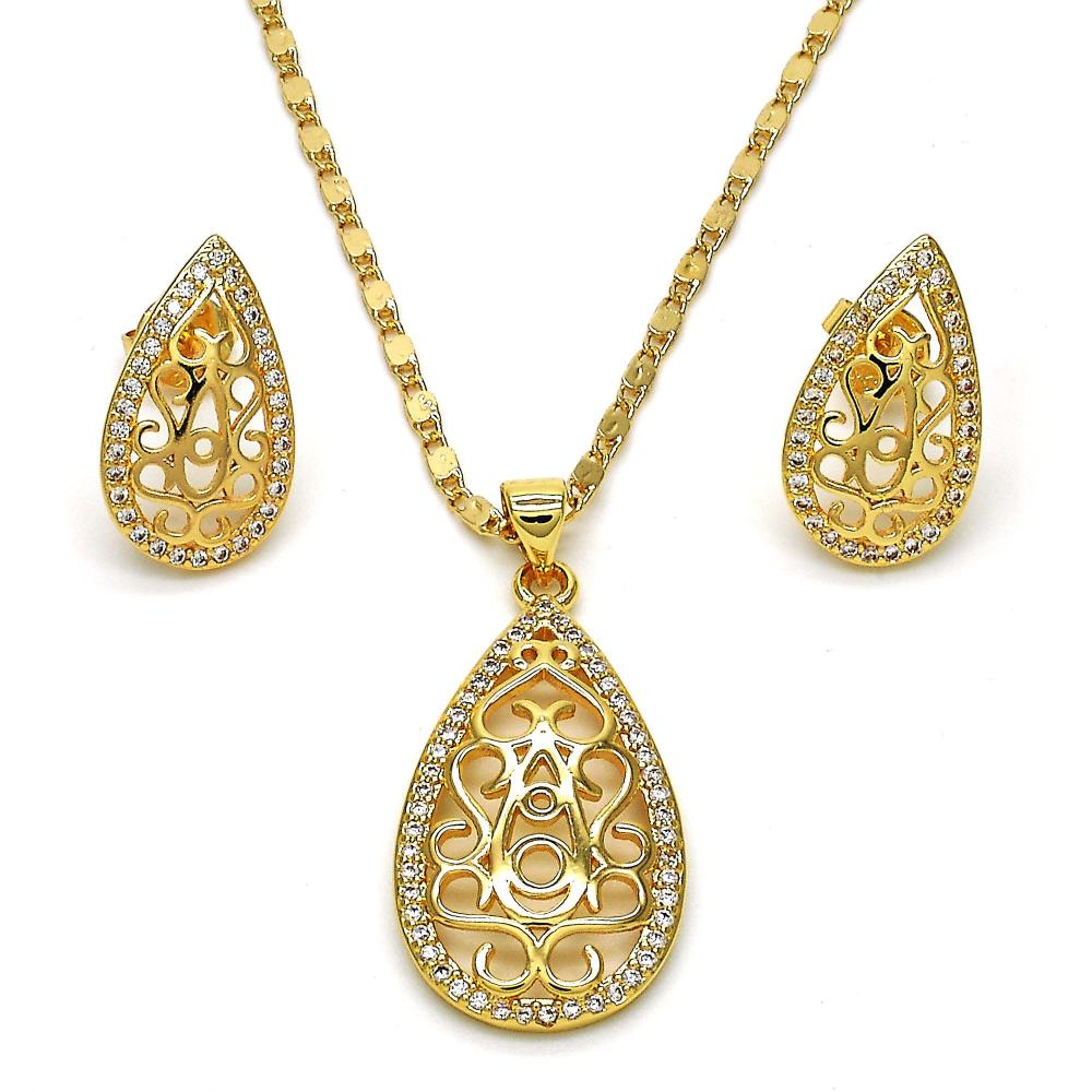 Jaala Teardrop Rhinestone Necklace Set